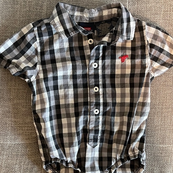 Wrangler Infant Boys Black Plaid Bodysuit 18‎ Months & Lee Sweatshirt - Picture 2 of 6